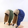 thumbnail image 3 of Sombrero Lei Feng de lona para hombre y mujer, gorro de felpa gruesa, protección cálida para los oídos, senderismo al aire libre, equitación, esquí, frío, moda de invierno, 3 of 4