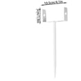 thumbnail image 3 of 2Pcs Rainwater Downspout Bracket - Heavy-Duty Galvanized Iron With Eco-Friendly Coating, Adjustable Size, Rust-Proof Anchor For Pipe Support, Easy Installation White 10.8", 3 of 5