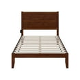thumbnail image 5 of Full Size Bed Frame Walnut Wood Platform Bed Coastal Cottage Style, 5 of 6
