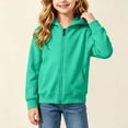 thumbnail image 2 of Ashirexll Girls Hoodies Solid Hooded Long Sleeve Sweatshirt for Big Girls Fall Casual Layer 1-11 Years, 2 of 7