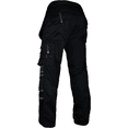 thumbnail image 4 of Men’s Heavy Duty Work Pants – Cordura Knee Utility Trousers for Construction with Multiple Pockets Black, 4 of 6