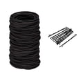 thumbnail image 2 of Fiudx Bandas Elásticas Negras para El Cabello, 120 Unidades, Diseño Suave y Sin Arrugas, Ideales para Cabello Grueso y Rizado, Sujeción Segura para Deportes, Uso Versátil para Coletas Elegantes, Perf, 2 of 6