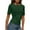 Army Green, variant on Olyvenn Women's Short Sleeve Tops Half Length Sleeve Cotton Crewneck T Shirts Slim Fit Ruched Casual Elbow Summer Basic Tees White S