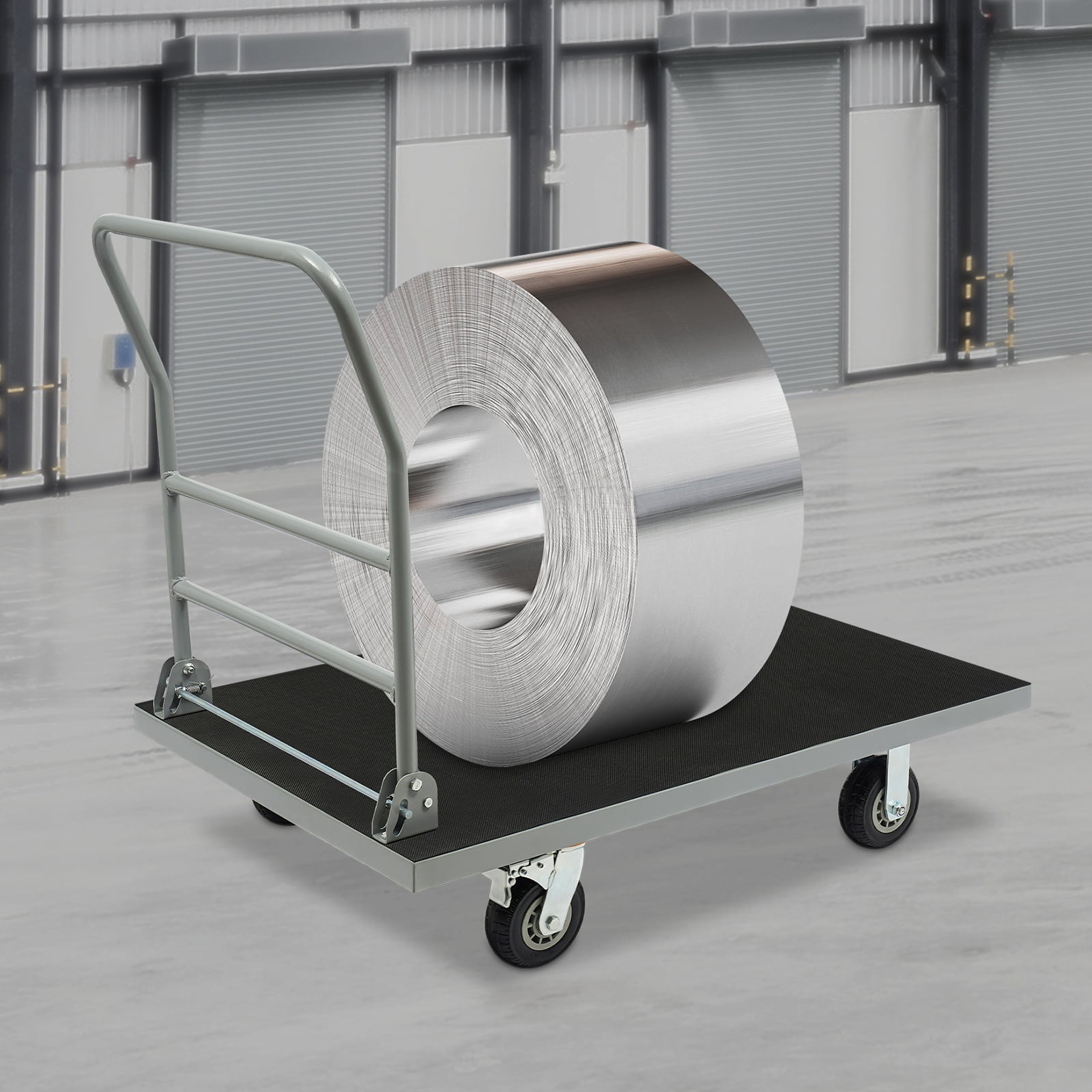 Folding Platform Truck Cart,2500 LBS Load Capacity, Foldable Flatbed Cart,Heavy Duty Platform Hand Truck with 6" 360 Degree Swivel Wheels for Moving Furniture
