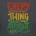thumbnail image 2 of Teelocity Men's Dark Grey Every Little Thing Is Gonna Be Alright Relaxed Fit Short Sleeve Graphic T-Shirt, 2 of 3