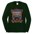 thumbnail image 2 of Wild Bobby, Main Street of America Route 66 Bike Motorcycle Cars and Trucks Mens Long Sleeve Shirt, Forest Green, 3XL, 2 of 3