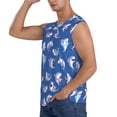 thumbnail image 3 of Haiem Men's Party Shark Cute Print Tank Tops Summer Sleeveless Cut Off Workout T-Shirts Fitness Vest Athletic Undershirts-3X-Large, 3 of 8