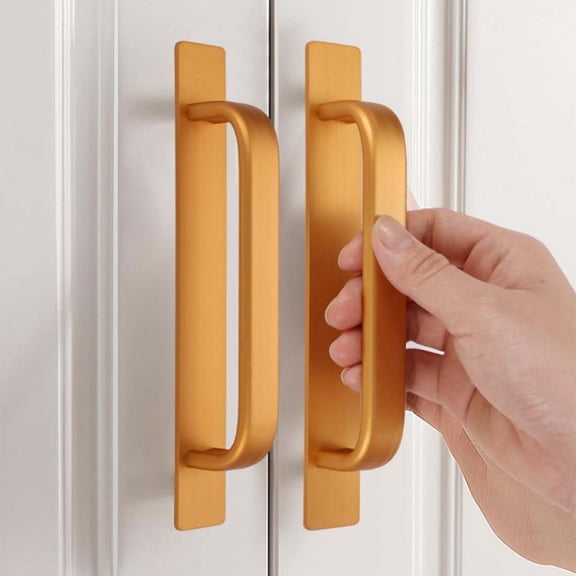 Eolstice Sturdy and Sleek Non Perforated Sliding Door Handle, Aluminum Alloy Handle for Window Der Cabinet, for Home Improvement, DIY Projects, Storage Solutions