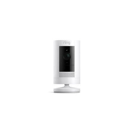 Outdoor Cam (Stick Up Cam), Weather-resistant home or business security camera, outdoor ready, Live View, Color Night Vision, Two-Way Talk, motion alerts, Works with Alexa, White
