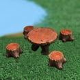 thumbnail image 1 of 5x Figuras de tocones de jardín, pequeño tocón de de hadas, taburete, mesa, mesa y silla, pequeño adorno para paisaje en miniatura de jardín de shamjiam Taburetes de tocón de árbol de hadas, 1 of 8