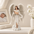 thumbnail image 6 of 12.6" Guardian Angel Holding Baby Figurine – Resin Religious Statue for Home Decor, Memorial, and Spiritual Gift, 6 of 8