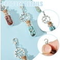 thumbnail image 4 of 21 Pcs 7 Style Natural Stone Glass Wishing Bottle Charms Stone Bottle Pendant Charm with Alloy Clasps for DIY Necklace Bracelet Jewelry Craft Making, 4 of 7