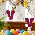 thumbnail image 5 of Surpdew Easter Decor Easter Wooden Bunny Ear Letter Ornament Multicolor V, 5 of 6