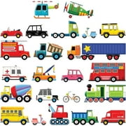 DECOWALL DS-8004 Transports Kids Wall Stickers Wall Decals Peel and Stick Removable for Kids Nursery Bedroom Living Room (Small) dcor