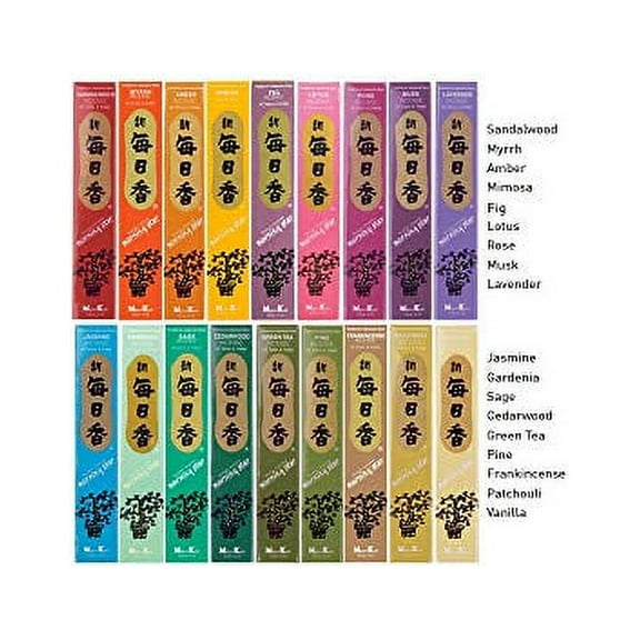 nippon kodo Morning Star - Assortment of Morning Star 18 fragrances, Japanese Quality Incense