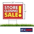 thumbnail image 2 of NEXT LEVEL SIGNS | Store Closing Sale Yard Signs | Double Sided 24 W x 18 H Inches | Metal Ground Step H-Stake 24" x 10" (Pack of 3), 2 of 6