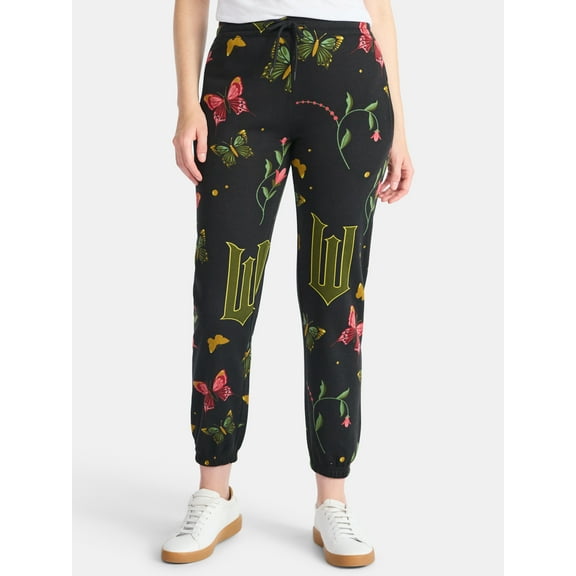 Wicked Women's Graphic Print Fleece Jogger Pants, Sizes XXS-XXL