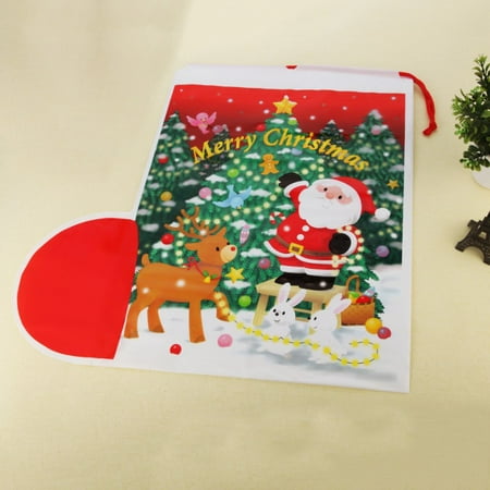 15pcs christmas drawstring gift bags with tags 6 different designs Christmas Gift Bags Gift Wrapping Assorted Styles Christmas Present