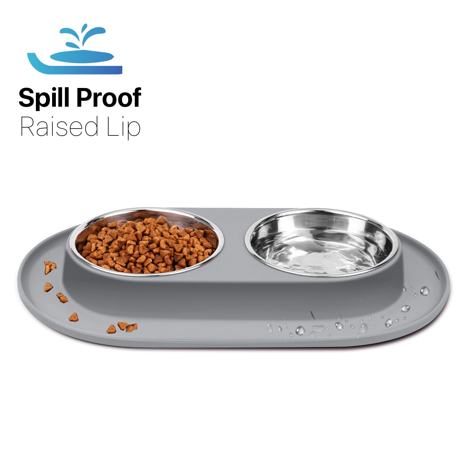 Stainless Steel Double Bowl Dogcat Feeding Station Food Water Solution ▻   ▻ Free Shipping ▻ Up to 70% OFF