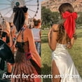 thumbnail image 2 of CoCoMangos Hair Bows for Women Girls 3Pcs Pink Red Rose Red Silky Satin Large Bows Hair Clip Oversized Hair Ribbons Long Tail Big Bows Hair Accessories, 2 of 7