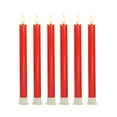 thumbnail image 2 of Flameless Red Taper Candles Flickering with 10-Key Remote, Battery Operated Led Warm 3D Wick Light Window Candles Pack of 6, Halloween Christmas Home Wedding Decorations, 2 of 7