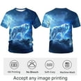 thumbnail image 3 of Rebaike Wolf T-shirt for Men Dark Forest Animal Graphic Tee Shirt, 3 of 7