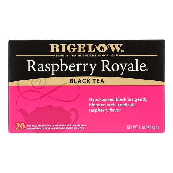 BIGELOW - Raspberry Black Tea Royale Blend - 1.18 Oz, Case of 6