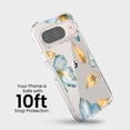 thumbnail image 3 of Caseco Google Pixel 9 Bleu Wildflower Étui Transparent, 3 of 5