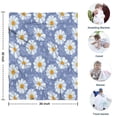 thumbnail image 4 of Blue Daisy Flower Pattern Blanket,Comfortable Soft Lamb Wool Throw Blanket,All Season,Warm Lightweight Blankets for Sofa Bed Couch Living Room Chair,30"x40", 4 of 4