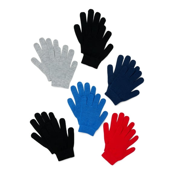 Wonder Nation Boys Knit Gloves, 3-Pack