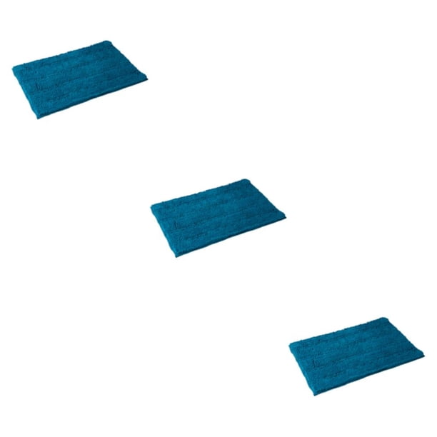 Naiovety Tapete de chenilla fuerte absorción de agua textura buena sensación de paso a máquina lavable absorbente azul Type1 NO1