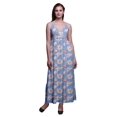 thumbnail image 1 of Bimba Robe Longue Maxi d'Été à Imprimé Floral pour Femme à Col en V Tenue de Villégiature de Vacances-Petit, 1 of 6