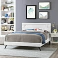 thumbnail image 3 of Modway Josie Full Vinyl Platform Bed with Round Splayed Legs in White, 3 of 6