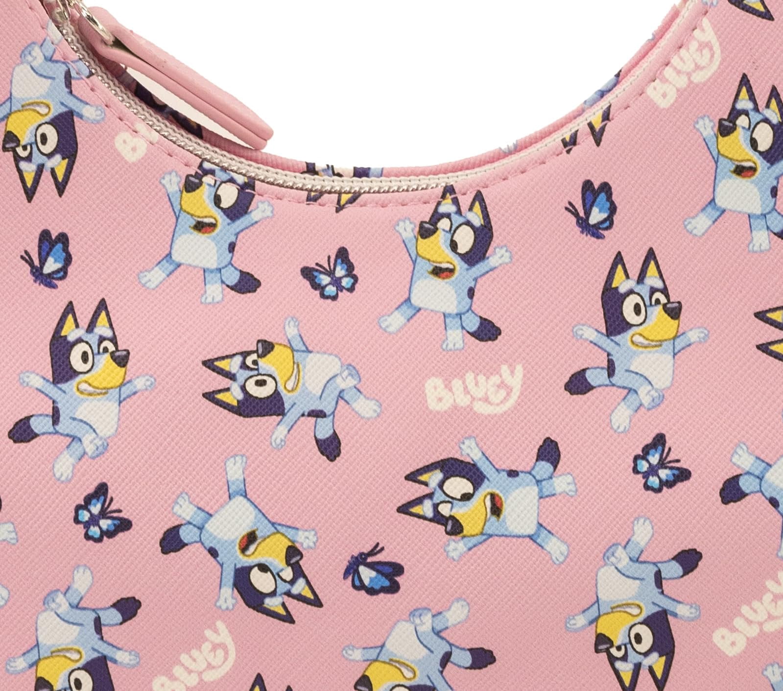 Bluey Hobo Handbag Purse for Girls  Official Crossbody Shoulder Bag with Adjustable Strap  Small PU Leather Toddler Purse, Preschool Handbag, Travel Tote, Everyday Mini Purse for Kids Ages 3+