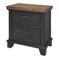thumbnail image 2 of Home Square Two Drawer Wood Nightstand Set in Honey Brown (Set of 2), 2 of 11