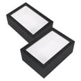 thumbnail image 2 of Shisuyan Glass Display Box Black Wooden 2Pcs 6.5In, 2 of 8