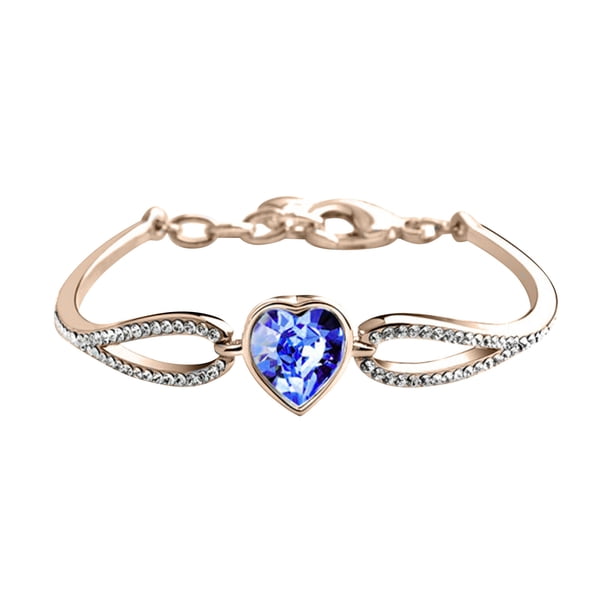 Corazón de melocotón pulsera de cobre blanco pulsera de platino Mujer Novia Joyería Hombres y Mujeres Pareja pulsera