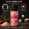thumbnail image 2 of AHS Himalayan Pink Salt Grinder, Coarse Grain Pink Salt Crystals, Natural Pure Food Grade Himalayan Salt, Mineral Rich Seasoning for Cooking & Kitchen Use, 115g Bottle (Pack of 4), 2 of 7