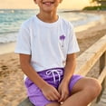 thumbnail image 2 of Boys Outfit Printed Short Sleeve Cute Night Play Sophisticated Summer for Boys Drawstring Shorts Set, 2 of 4