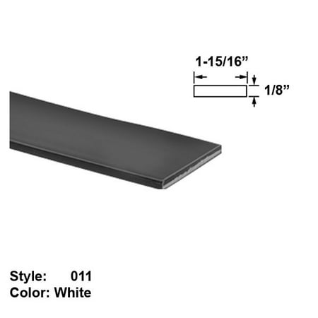 Vinyl Plastic Flush-Mount Glue-On Trim, Style 011 - Wd. 1-15/16