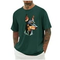 thumbnail image 2 of Tops para hombre, blusas y camisas de cuello redondo y manga corta para hombre, blusas casuales de moda con cuello redondo y estampado para hombre, blusas de poliéster para hombre., 2 of 5