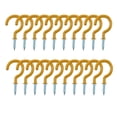 thumbnail image 7 of Uxcell 20 Pcs Cup Hooks 1-1/4 inch Metal with Vinyl Coated Screw in Holder for Hanging Indoors Cups Yellow, 7 of 7