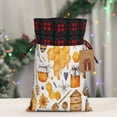 thumbnail image 5 of Cauagu Honey Bee Set Print Christmas Linen Gift Bag,Christmas Goody Gift Bags with Plaid Drawstrings Xmas Presents Bags Holiday with Gift Tag Cards-Black, 5 of 8
