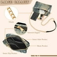 thumbnail image 3 of FORMRS Women Crossbody Purse with Chain Strap Vegan Leather Shoulder Handbag, Retro Forest, 3 of 7
