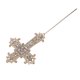 thumbnail image 3 of Palillo de metal para tarta de boda PENGJTMXG cruz de diamantes dorado, 3 of 4