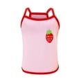 thumbnail image 2 of kladzum Pet Dog T Shirt Small Dogs Clothes Dog Tshirt, Pet Dog Spring and Summer Wear Thin Short-Board Fruit Embroidered Camisole, Puppy Shirts Dog Vests Apparel, 2 of 5
