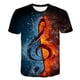thumbnail image 1 of Nota musical, nuevas camisetas, ropa de verano con estampado para niños y niñas, ropa, camisetas casuales de dibujos animados para niños, Tops, disfraces 12M Gao Jinjia LED, 1 of 2