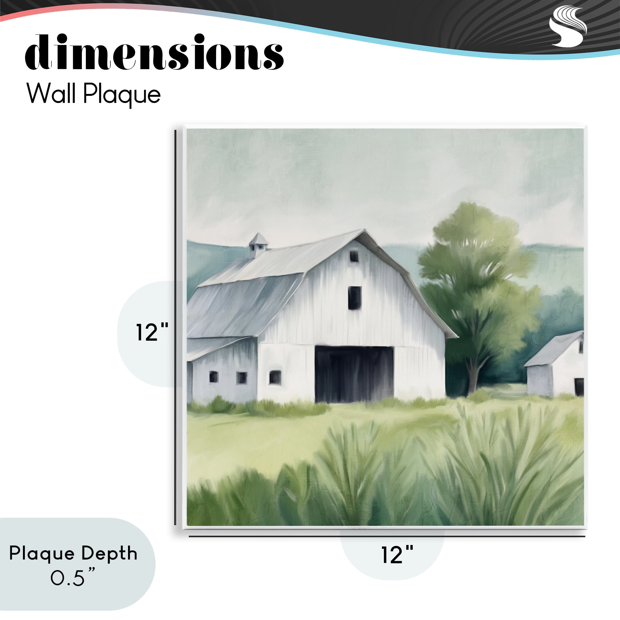 Stupell Industries Farm Home White Barn Wall Plaque Art, design by Kim Allen