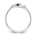 thumbnail image 2 of Solid 14k White Gold 5x3mm Pear Amethyst Purple February Gemstone VS Diamond Engagement Ring Size 6.5, 2 of 6