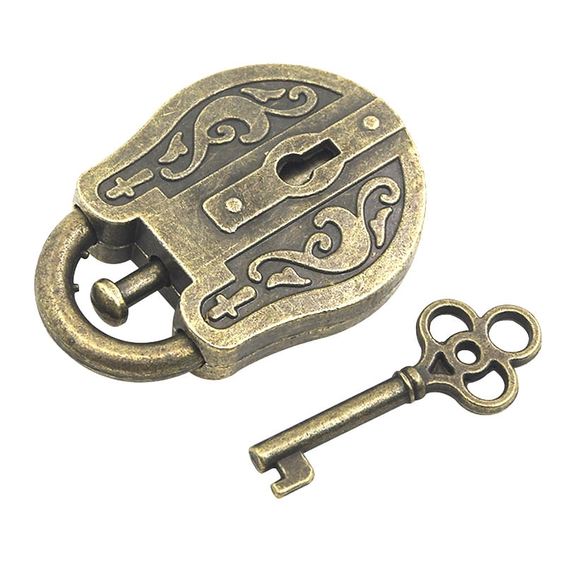 Vintage Metal Lock Key Puzzle Toy IQ Brain Teaser Educational For Children Adult 